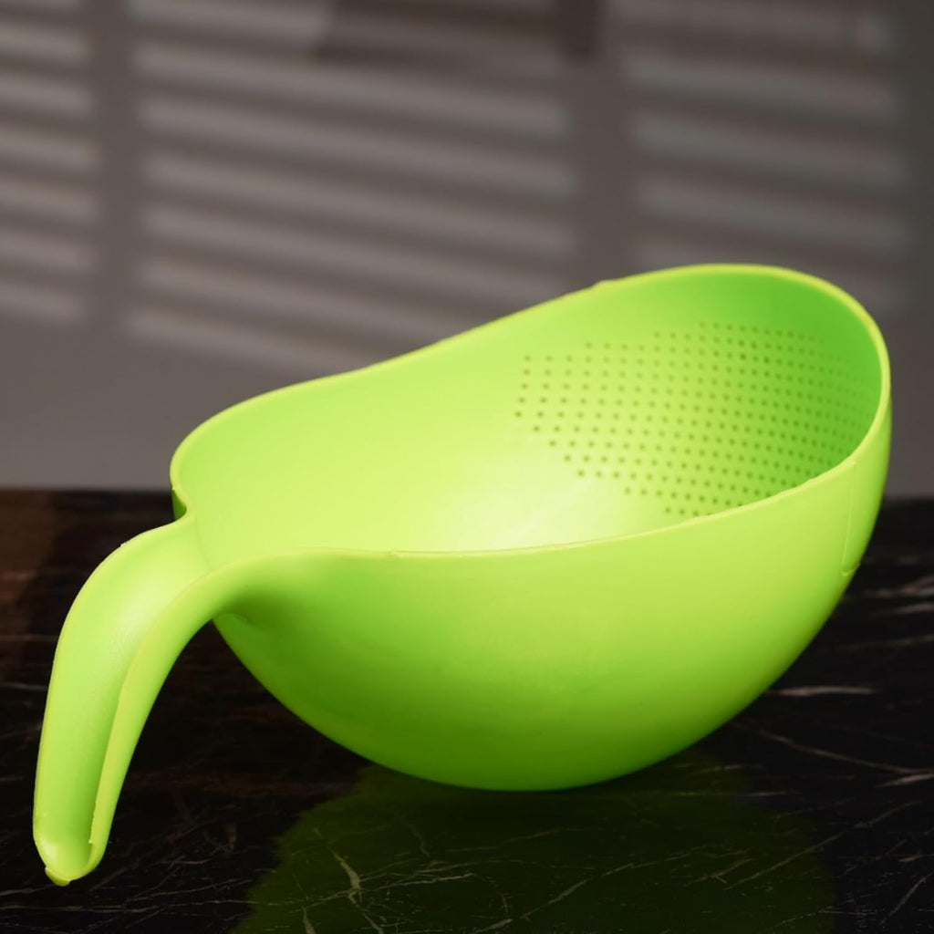 Trendy Plastic Rice Wash Bowl with Handle – Pack of 1