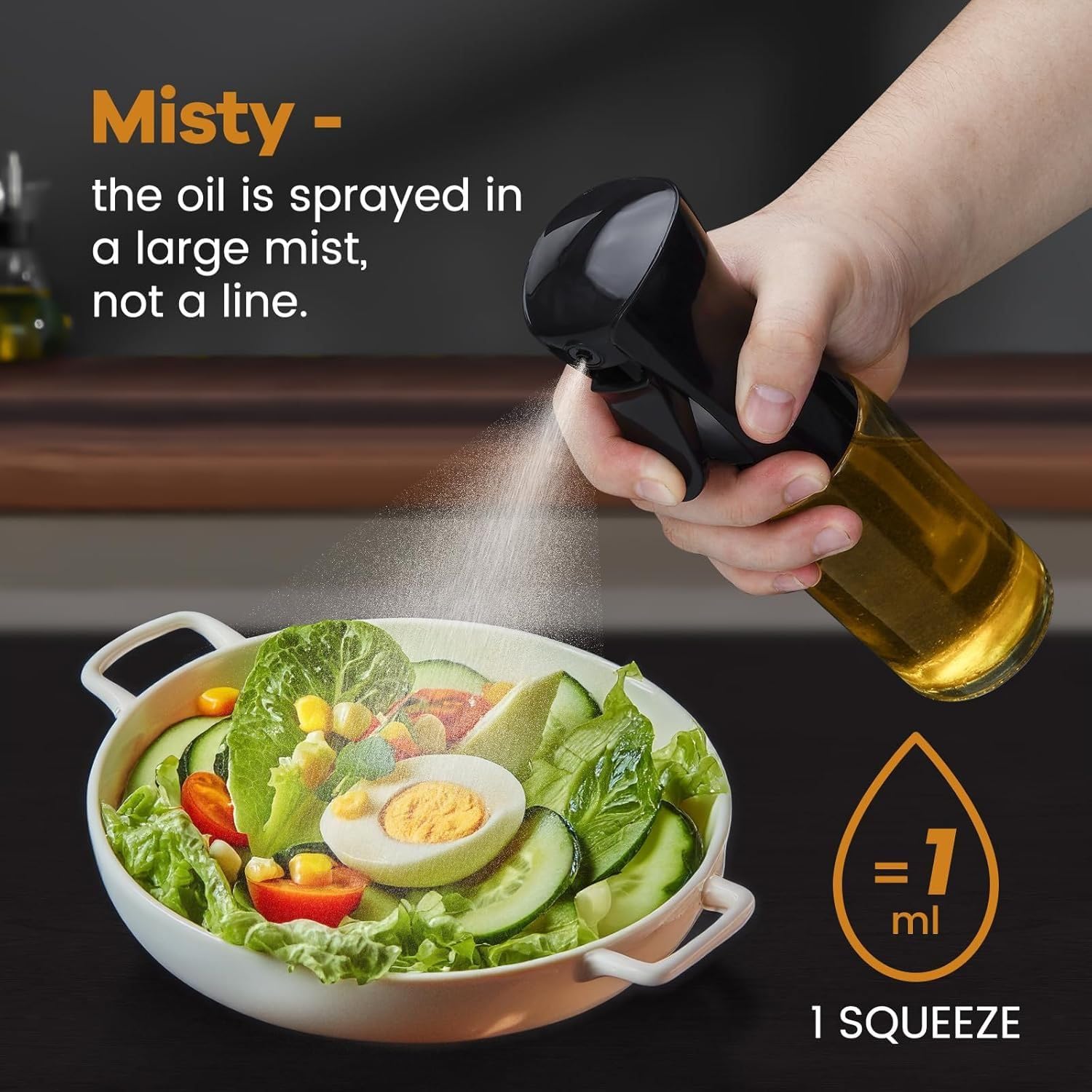Advanced 200ml Glass Oil Sprayer for Cooking & Air Fryer